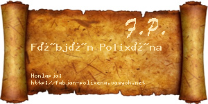Fábján Polixéna névjegykártya