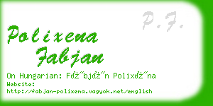 polixena fabjan business card